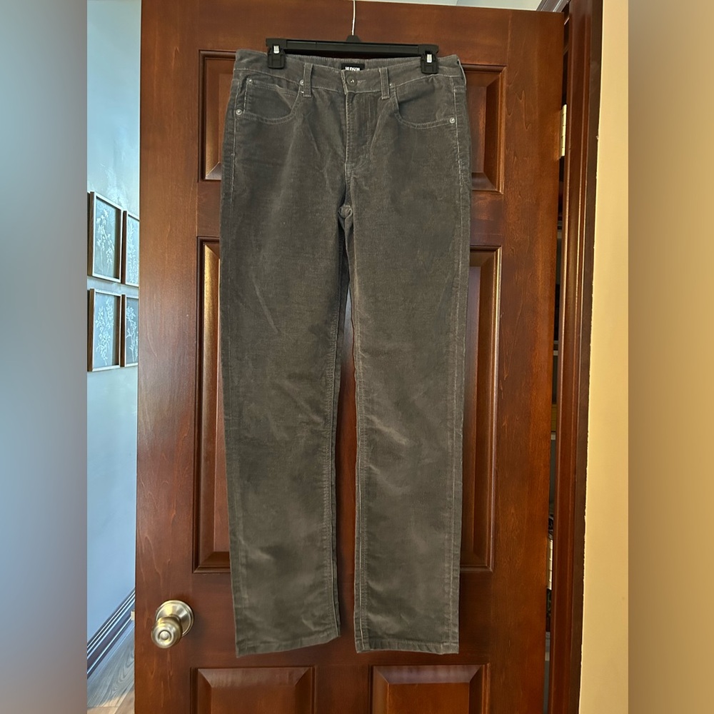 Hudson Boys Size 18 Gray Stretch Corduroy Straight Leg Pants